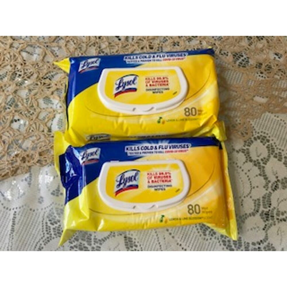 Lysol Disinfecting Wipes   2 Pack   80 Sheets